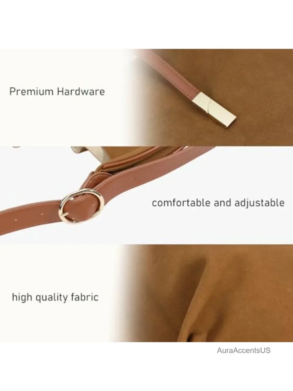 Faux Leather Adjustable Shoulder Bag Hobo